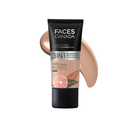 Faces Canada All Day Hydra Matte Foundation-Warm Natural 021 