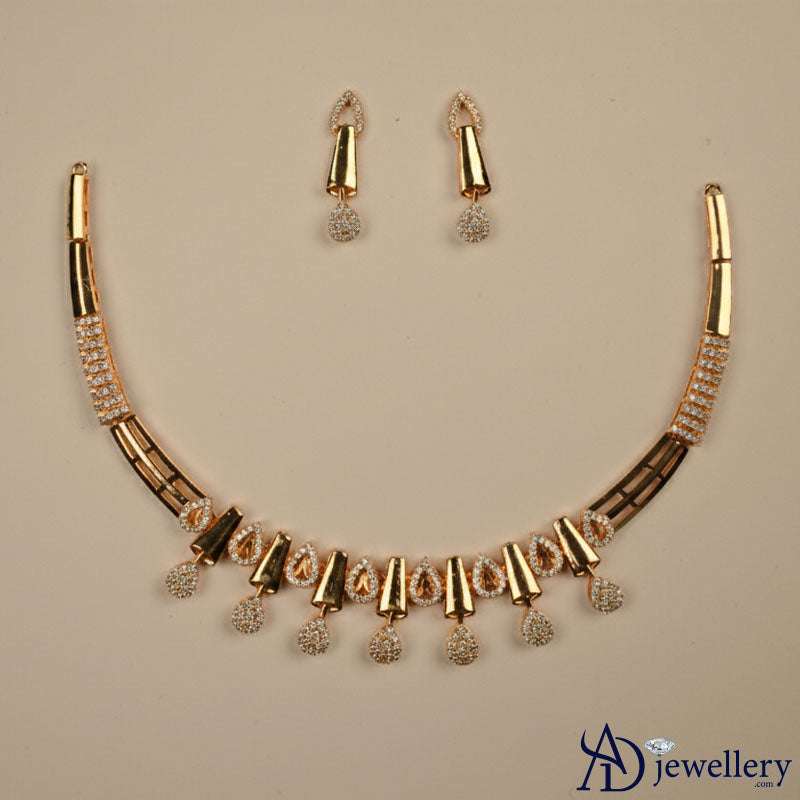 Matching teardrop earrings from the set