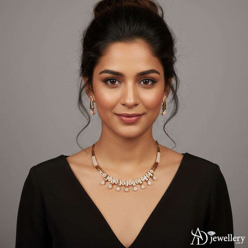 Imperial Teardrop Harmony Necklace Set front view