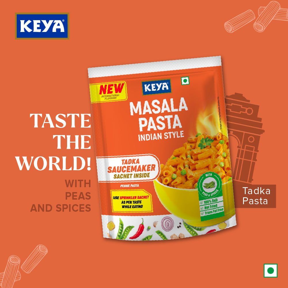 Keya Masala Instant Pasta Indian Style with aromatic spices, ready to cook, served in a bowl. - Image 7