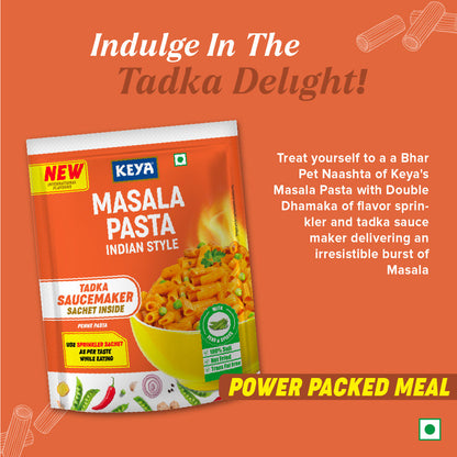 Keya Masala Instant Pasta Indian Style with aromatic spices, ready to cook, served in a bowl. - Image 5