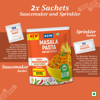 Keya Masala Instant Pasta Indian Style with aromatic spices, ready to cook, served in a bowl. - Image 6