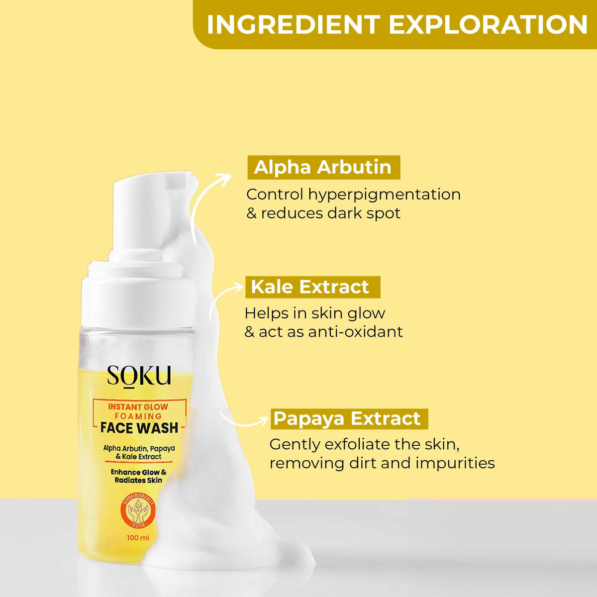 Soku Cosmetic Instant Glow Foaming Face Wash
