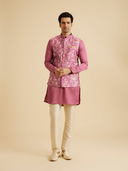 Manyavar Regal Purple Nehru Jacket - view 3