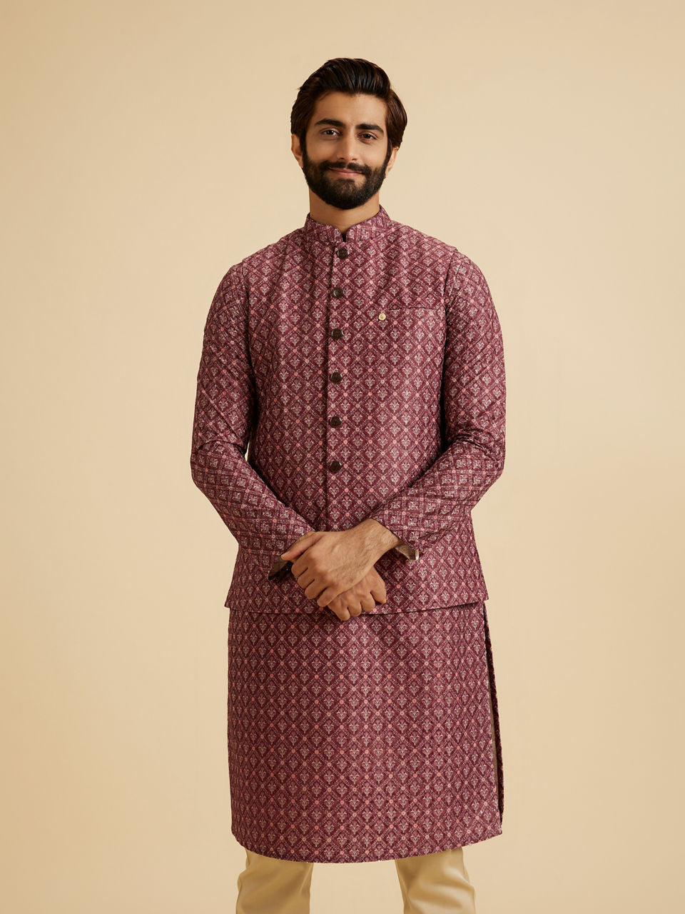 Manyavar Rustic Elegance Nehru Jacket