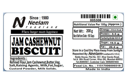Neelam Foodland Jam Cashewnut Biscuits 