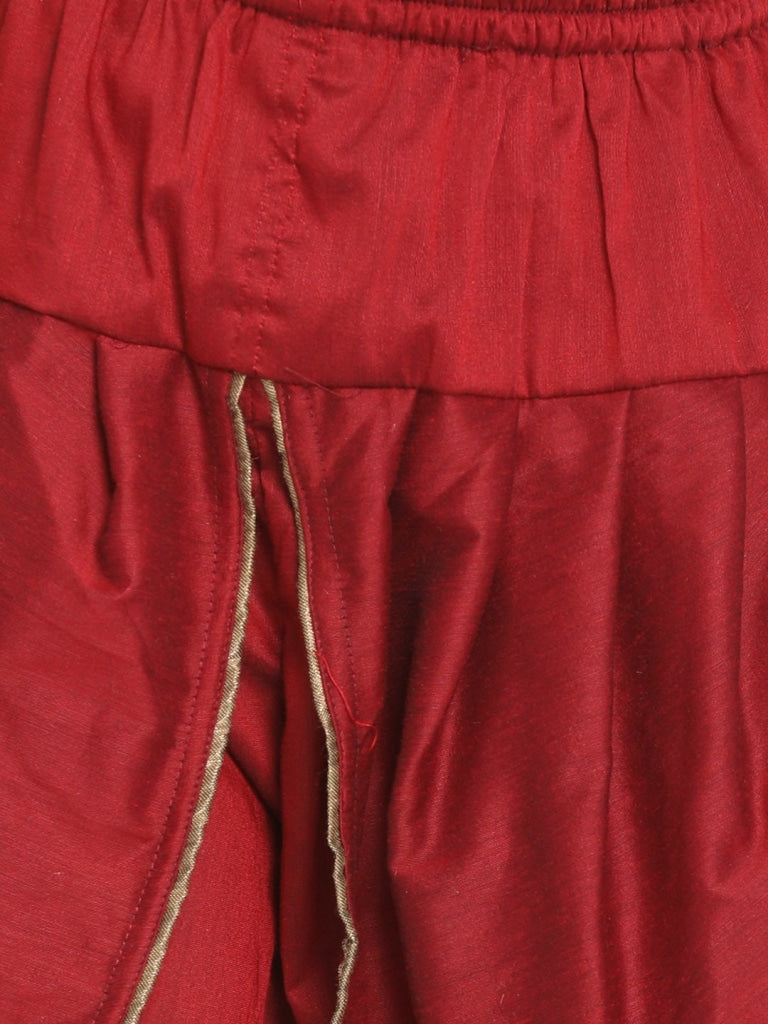 Pink Krishna Style Angrakha Kurta and Dhot Set - PUSHMYCART