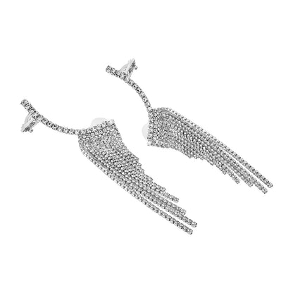 Joker and Witch Ice Princess Silver Bling Tassel Earrings