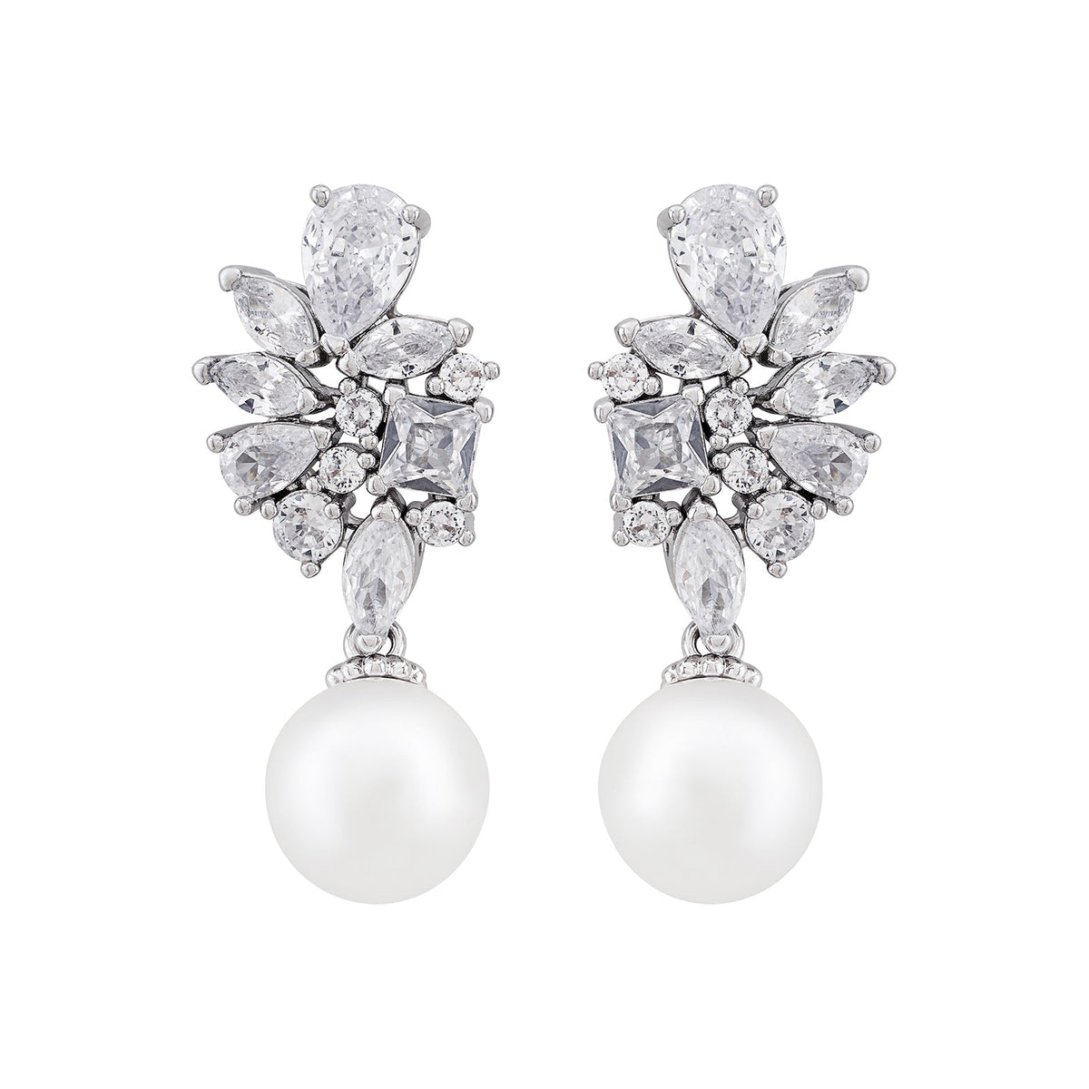 Joker and Witch Celestoni Silver Bling Earrings