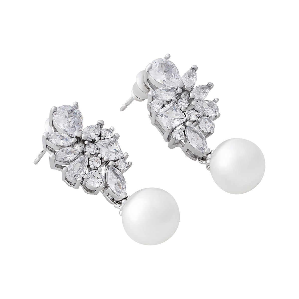 Joker and Witch Celestoni Silver Bling Earrings