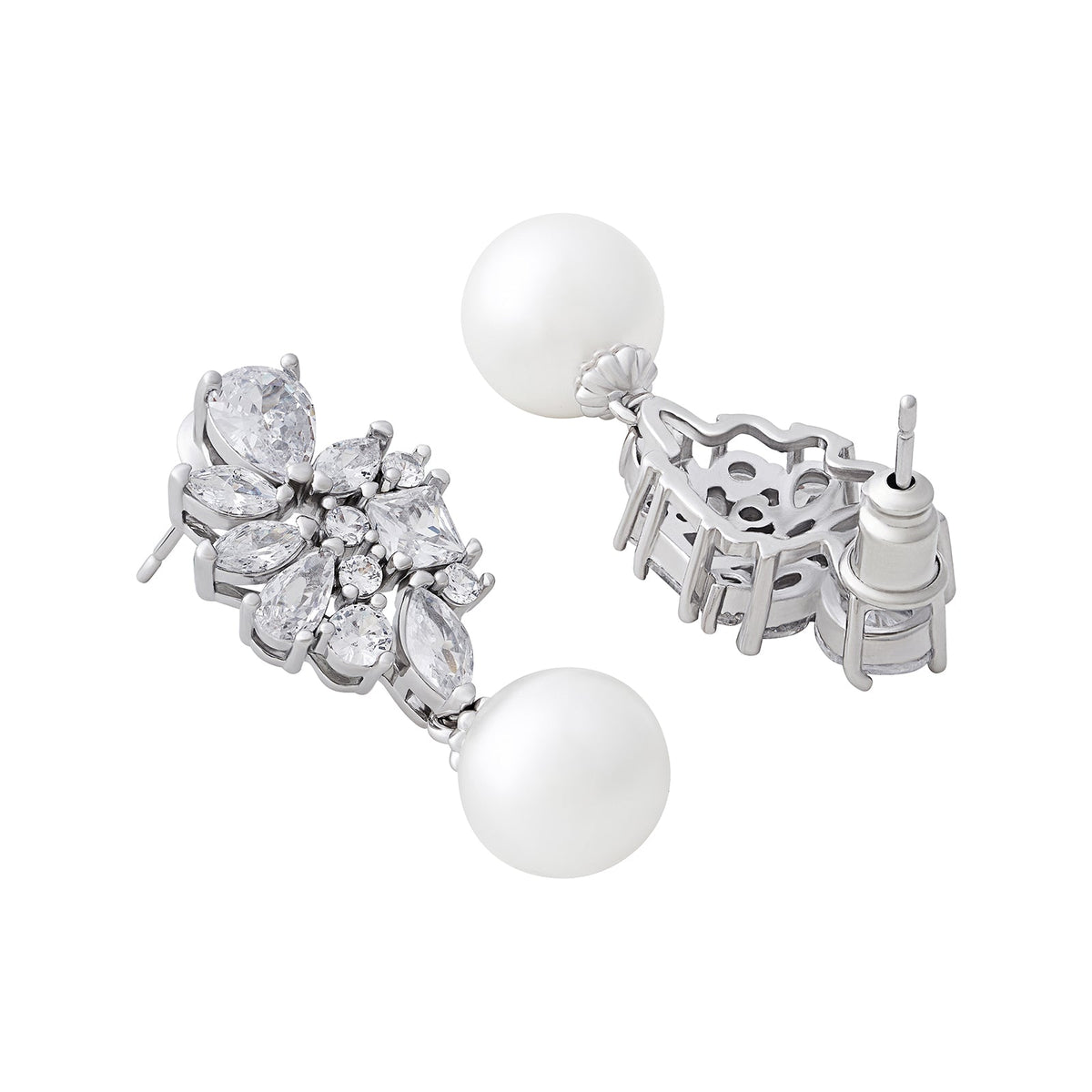 Joker and Witch Celestoni Silver Bling Earrings