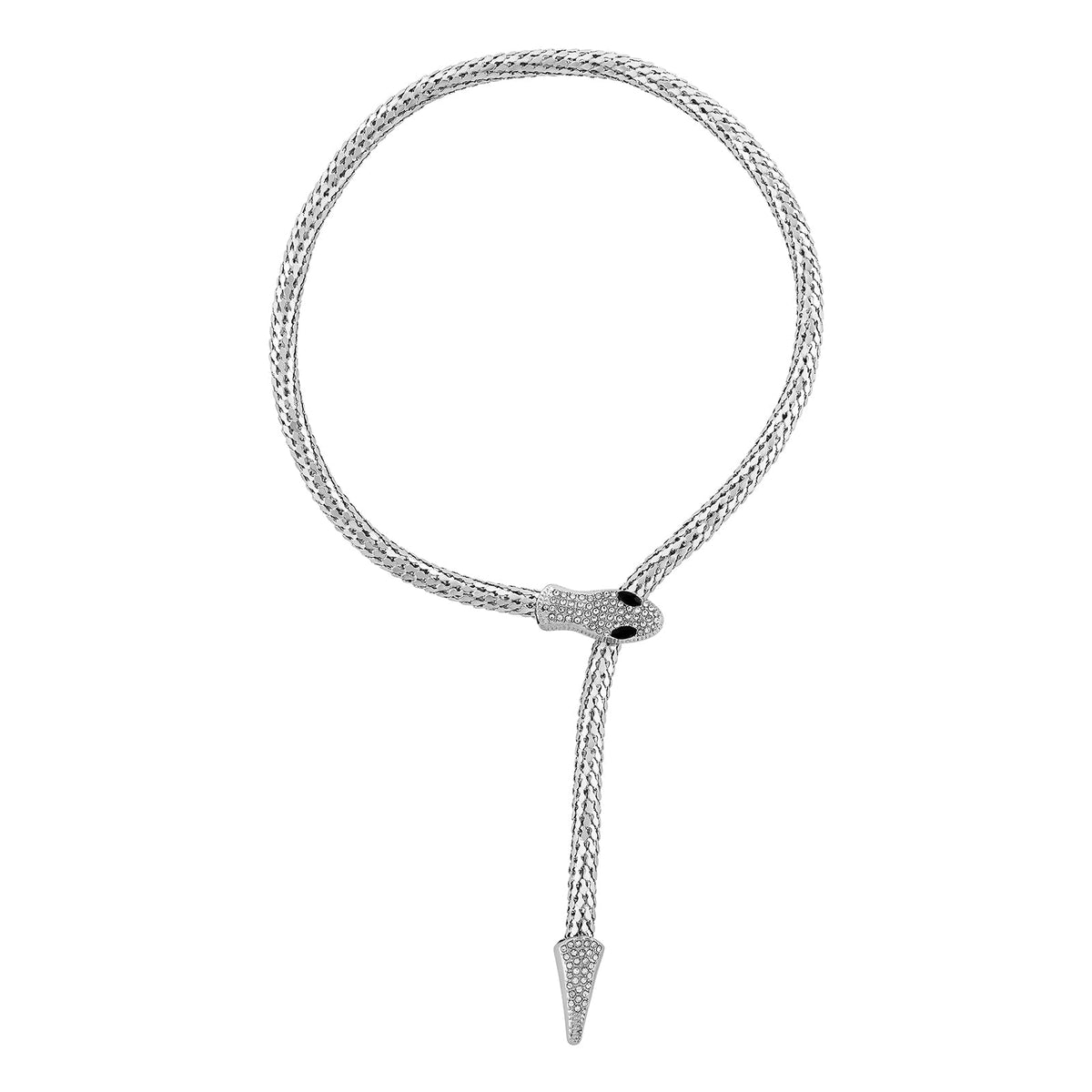 Joker and Witch Hissora Silver Snake Necklace