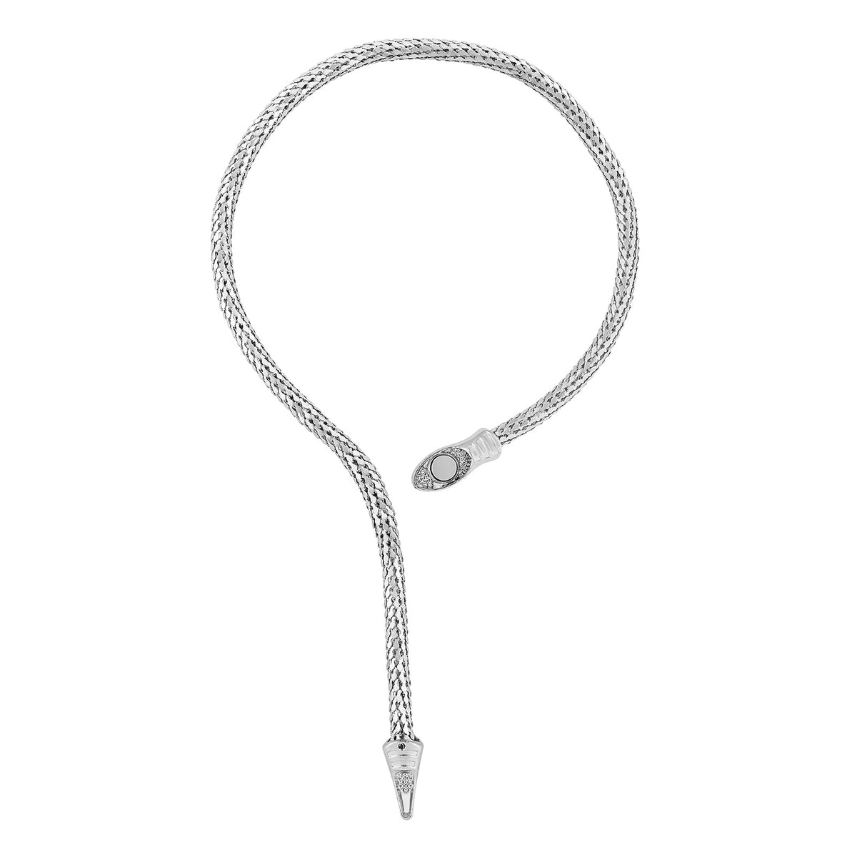 Joker and Witch Hissora Silver Snake Necklace
