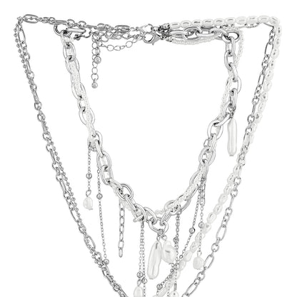 Joker and Witch Aimi Molten Pearl Silver Necklace
