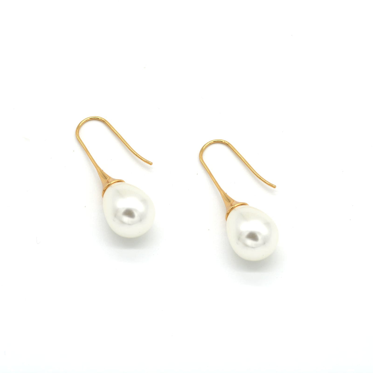 Joker and Witch Pearly Gold Earrings