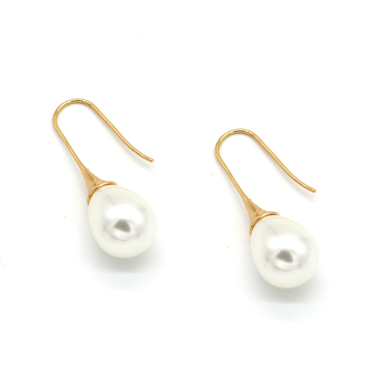 Joker and Witch Pearly Gold Earrings