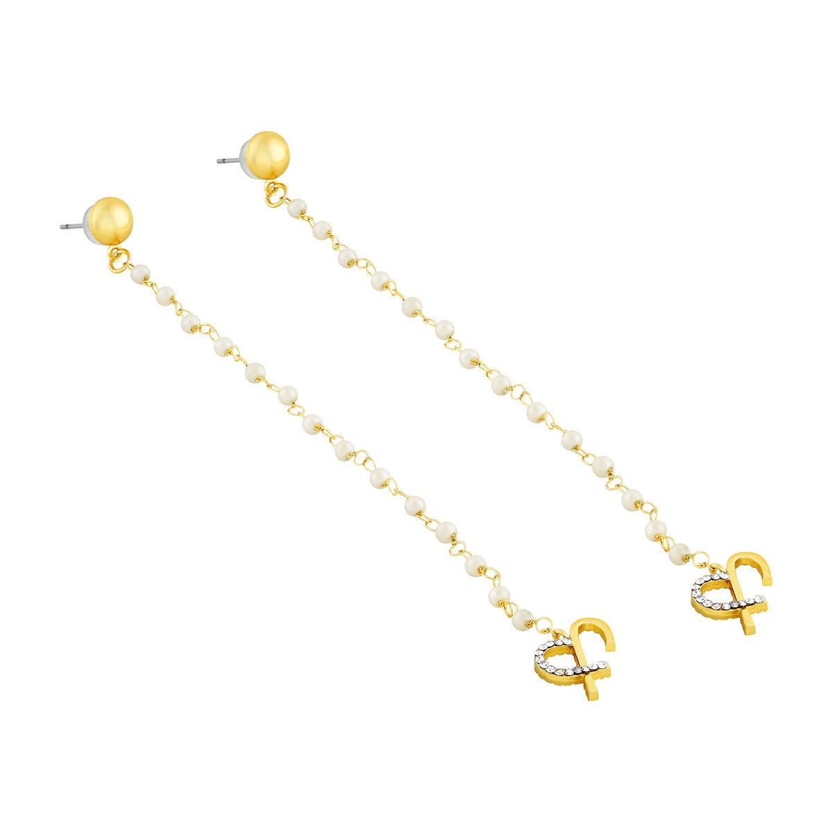 Joker and Witch Evania Monogram Gold Earring