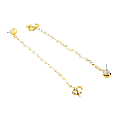 Joker and Witch Evania Monogram Gold Earring