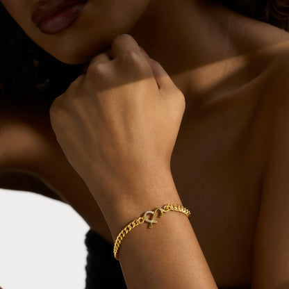Joker and Witch Venusia Monogram Gold Bracelet