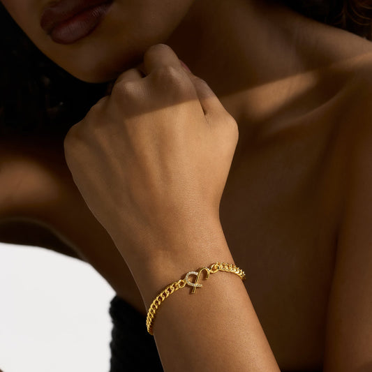 Joker and Witch Venusia Monogram Gold Bracelet