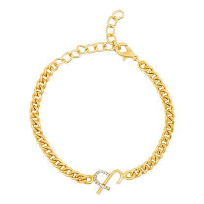Joker and Witch Venusia Monogram Gold Bracelet