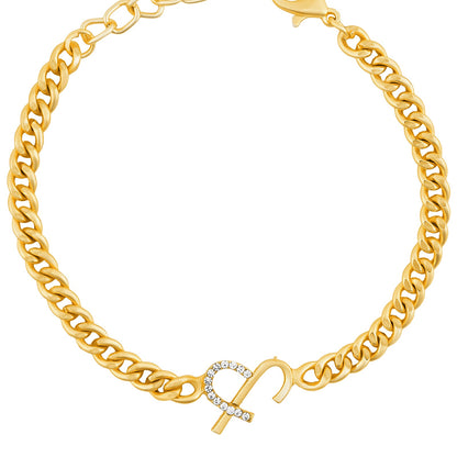 Joker and Witch Venusia Monogram Gold Bracelet