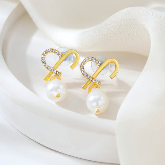 Joker and Witch Celena Monogram Gold Earring