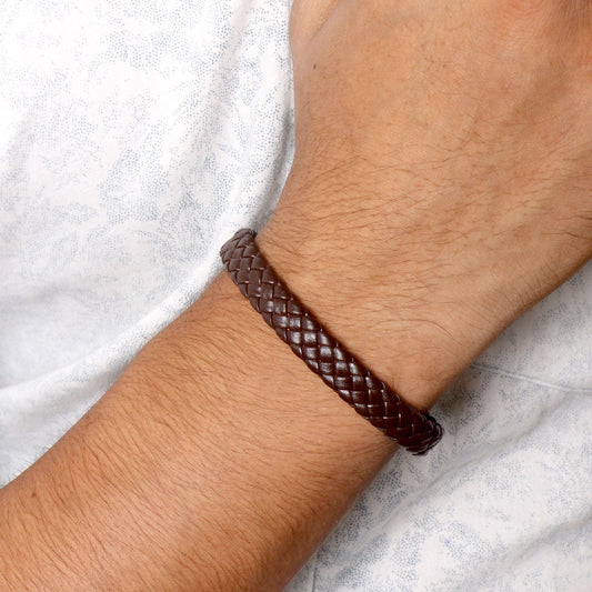 Joker and Witch Caleb Brown Braided Mens Bracelet
