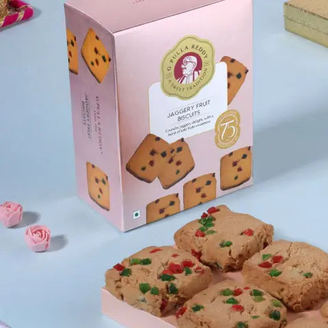 Pullareddy Jaggery Fruit Biscuit - PUSHMYCART
