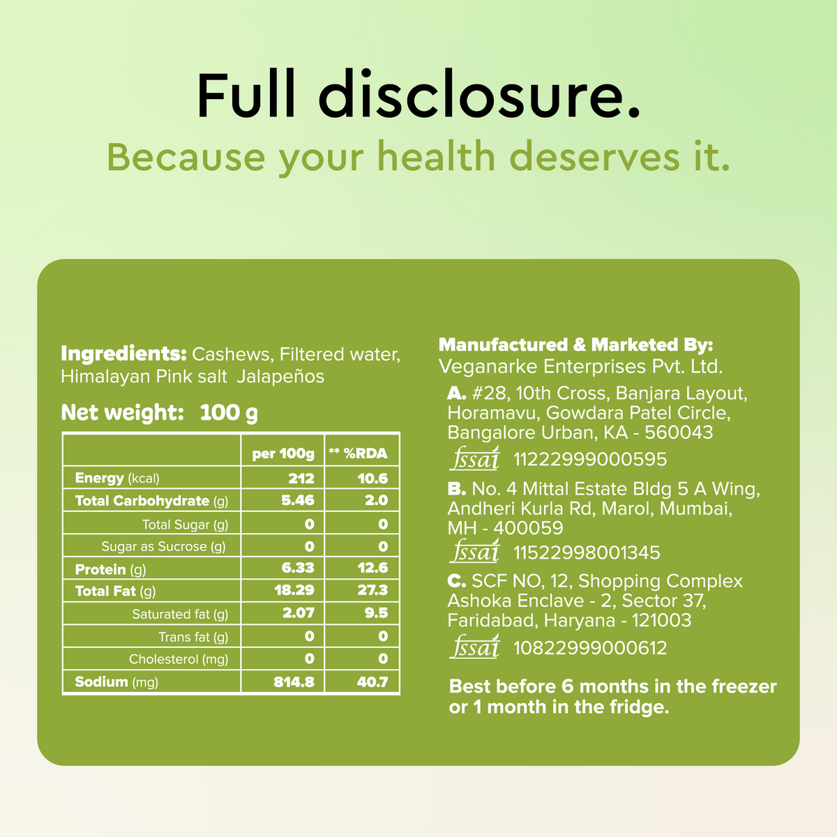 Nourish You Cashew cheese spread  | Jalapeno | clean label | great taste