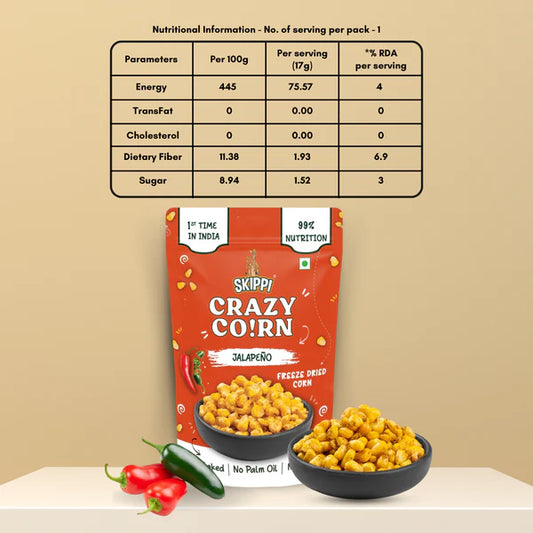 Skippi Crispy Crazy Corn Kernels - PUSHMYCART