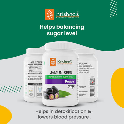 Krishna'S Herbal & Ayurveda Jamun Seed Powder 