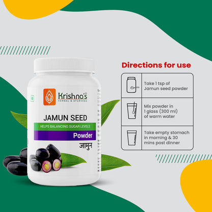 Krishna'S Herbal & Ayurveda Jamun Seed Powder 