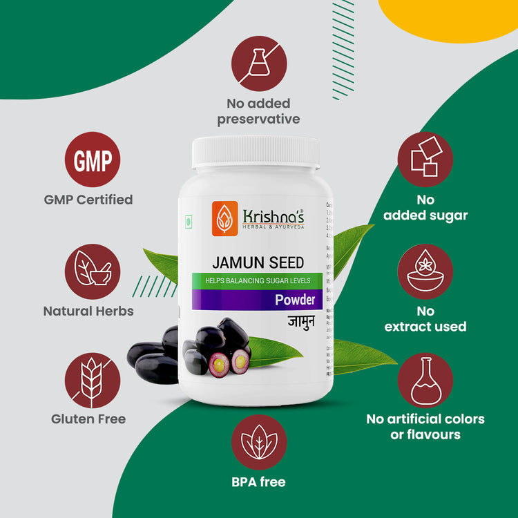 Krishna'S Herbal & Ayurveda Jamun Seed Powder 