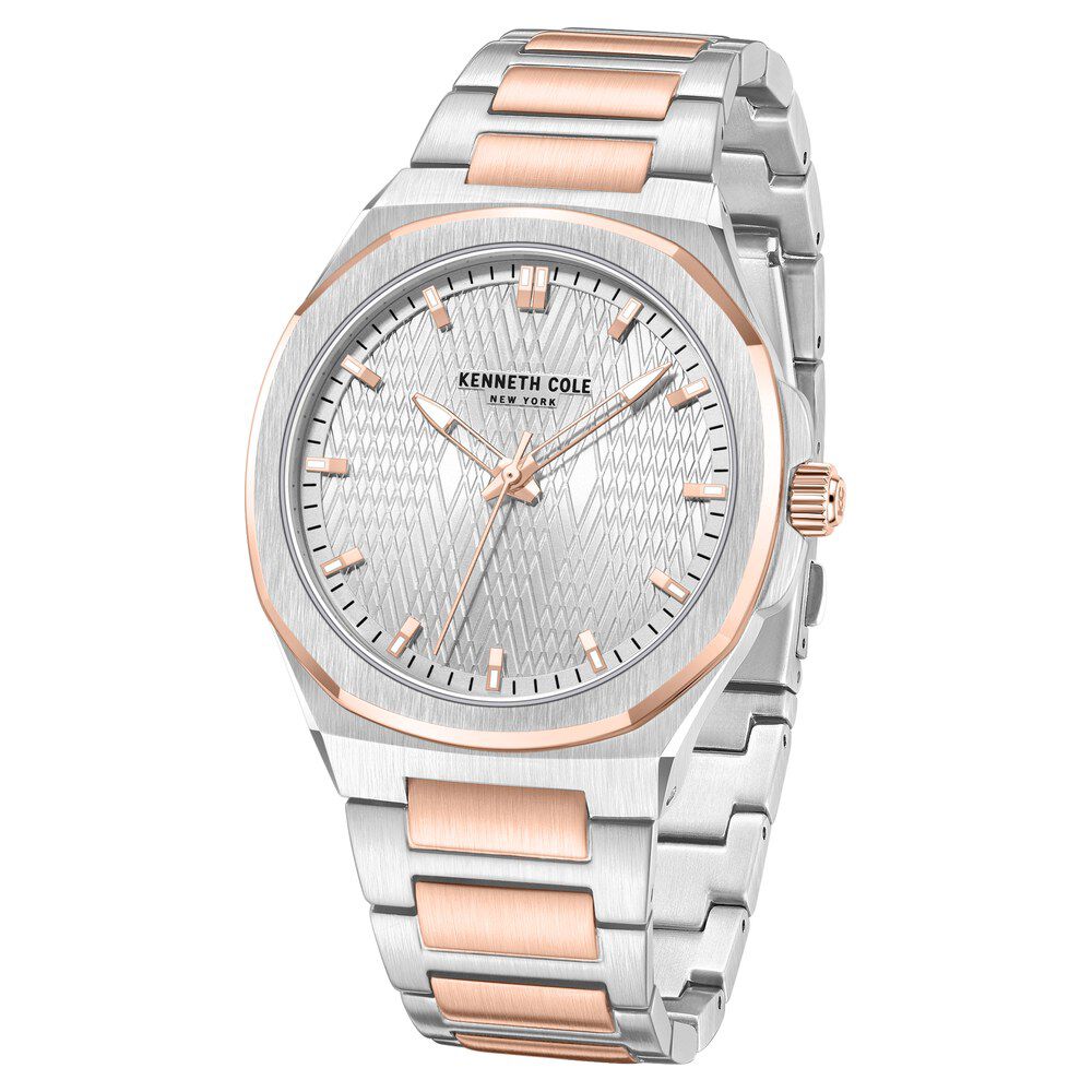 Kenneth Cole Quartz Analog Silver Dial Stainless Steel Strap Watch For Men