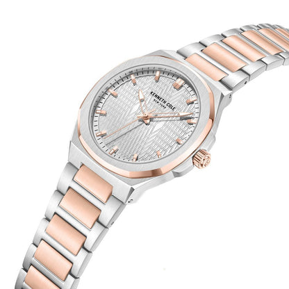 Kenneth Cole Quartz Analog Silver Dial Stainless Steel Strap Watch For Men