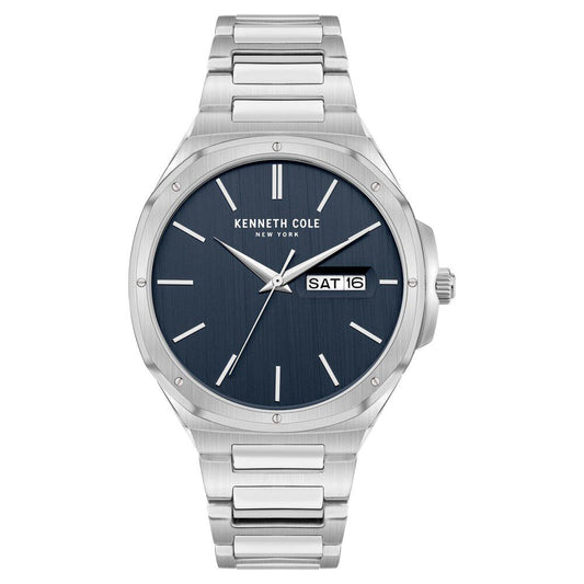 Kenneth Cole Quartz Analog Blue Dial Stainless Steel Strap Watch for Men - image 1
