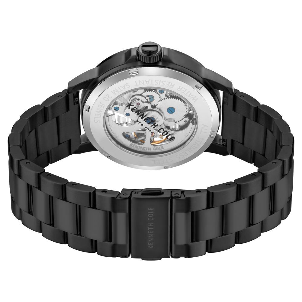 Kenneth Cole Automatic Grey Dial Leather Strap Watch for Men