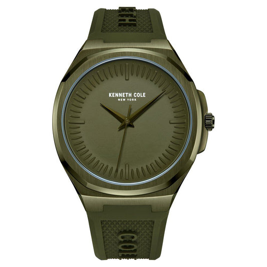 Kenneth Cole Quartz Analog Green dial Silicone Strap Watch for Men - image 1