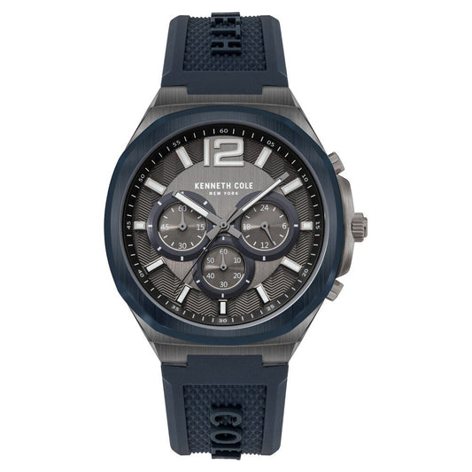 Kenneth Cole Quartz Chronograph Grey Dial Silicone Strap Watch for Men - image 1