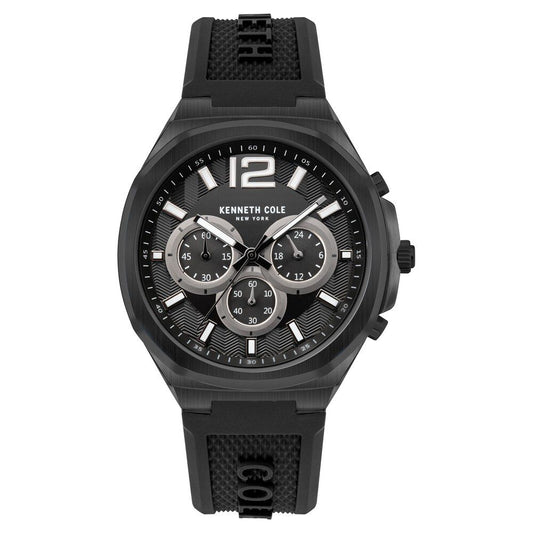 Kenneth Cole Quartz Chronograph Black Dial Silicone Strap Watch for Men - image 1