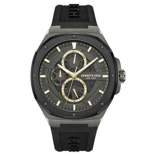Kenneth Cole Multifunction Grey Dial Silicone Strap Watch For Men - image 1