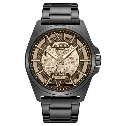 Kenneth Cole Automatic With Self Winding Automatic With Self Winding Black Dial Stainless Steel Strap Watch For Men - image 1