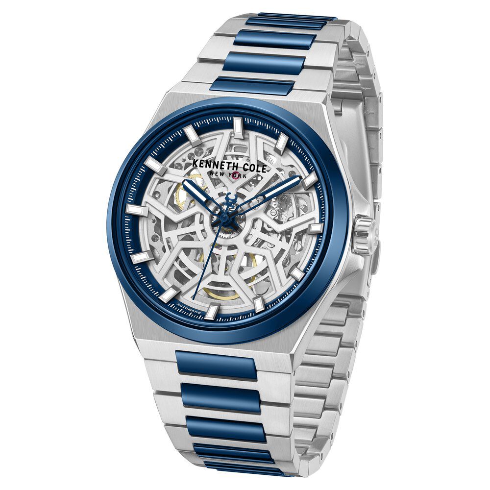 Kenneth Cole Automatic Silver Dial Two Toned Stainless Steel Strap Watch For Men
