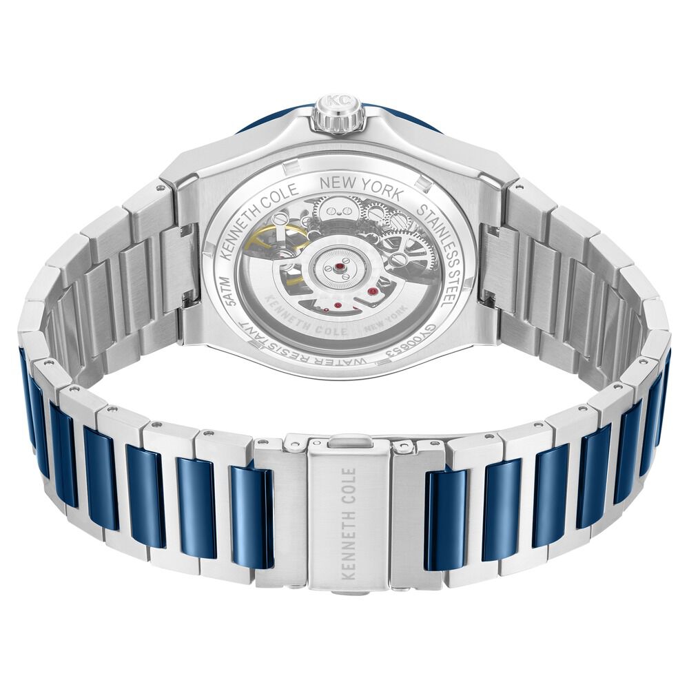 Kenneth Cole Automatic Silver Dial Two Toned Stainless Steel Strap Watch For Men