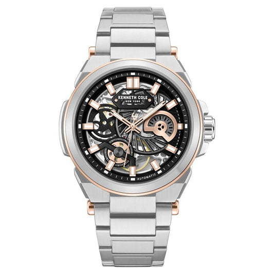 Kenneth Cole Automatic With Self Winding Automatic With Self Winding Black Dial Stainless Steel Strap Watch For Men - image 1