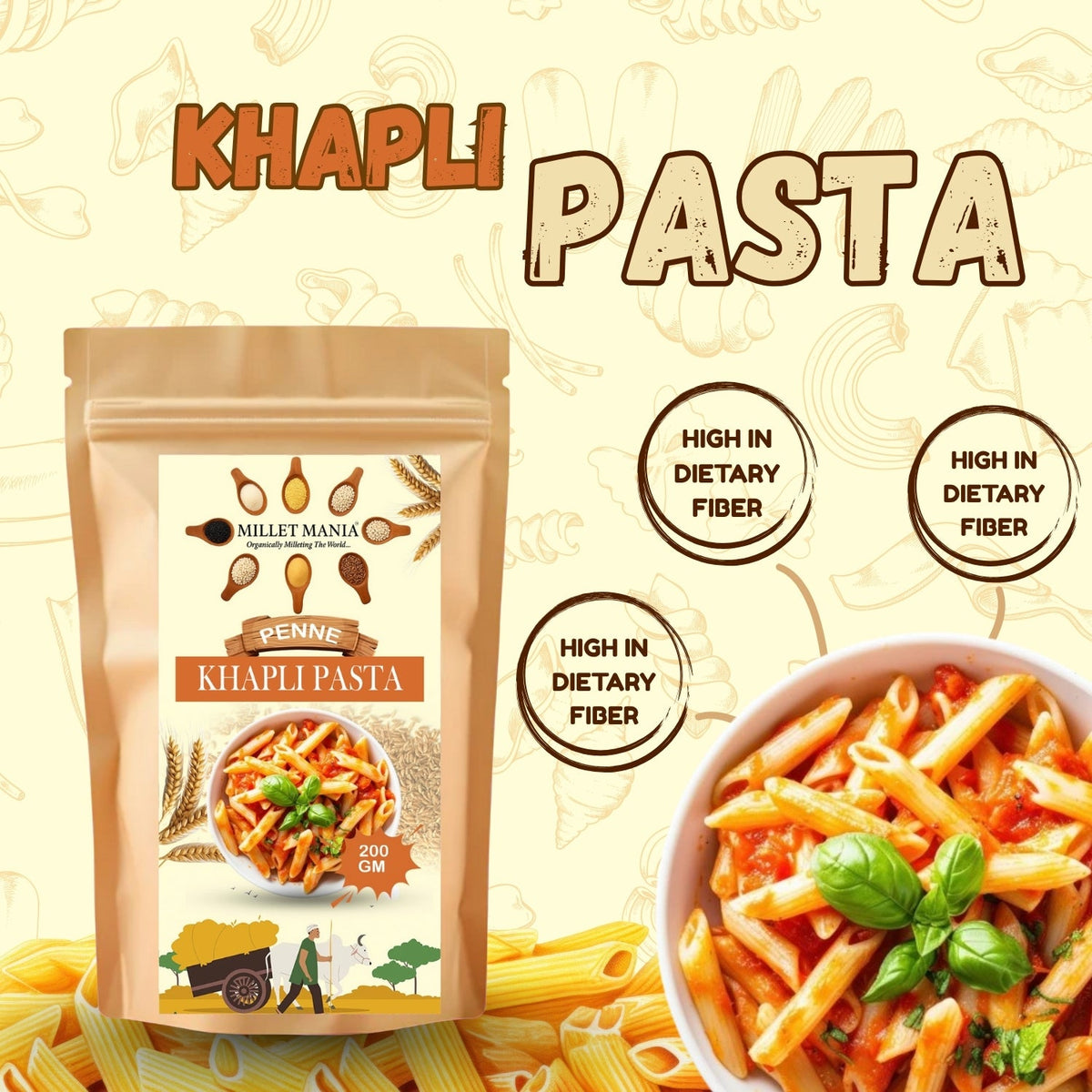 Millet Mania Khapli Wheat Penne Pasta
