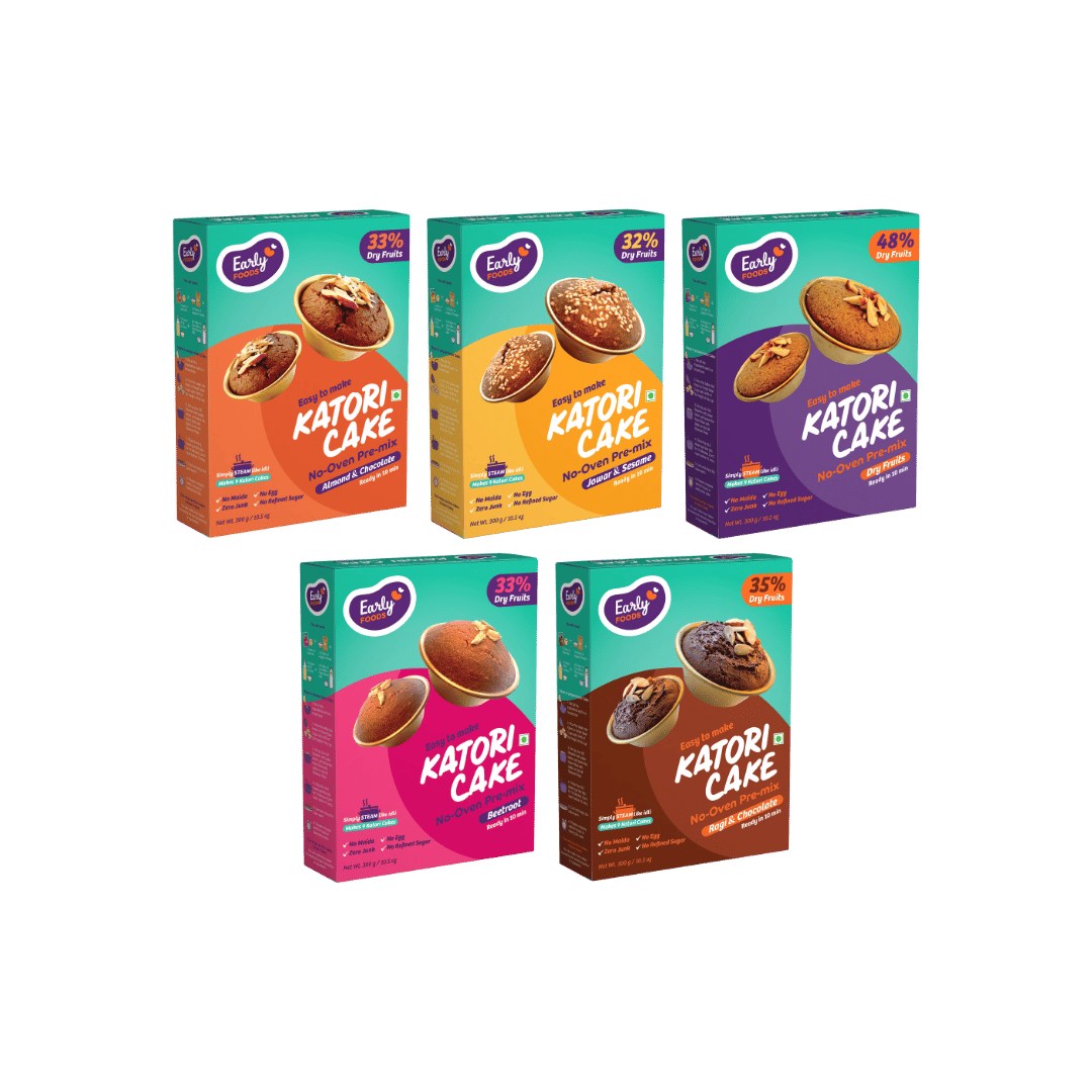 Early Foods Combo of 5 Katori Cake Mixes