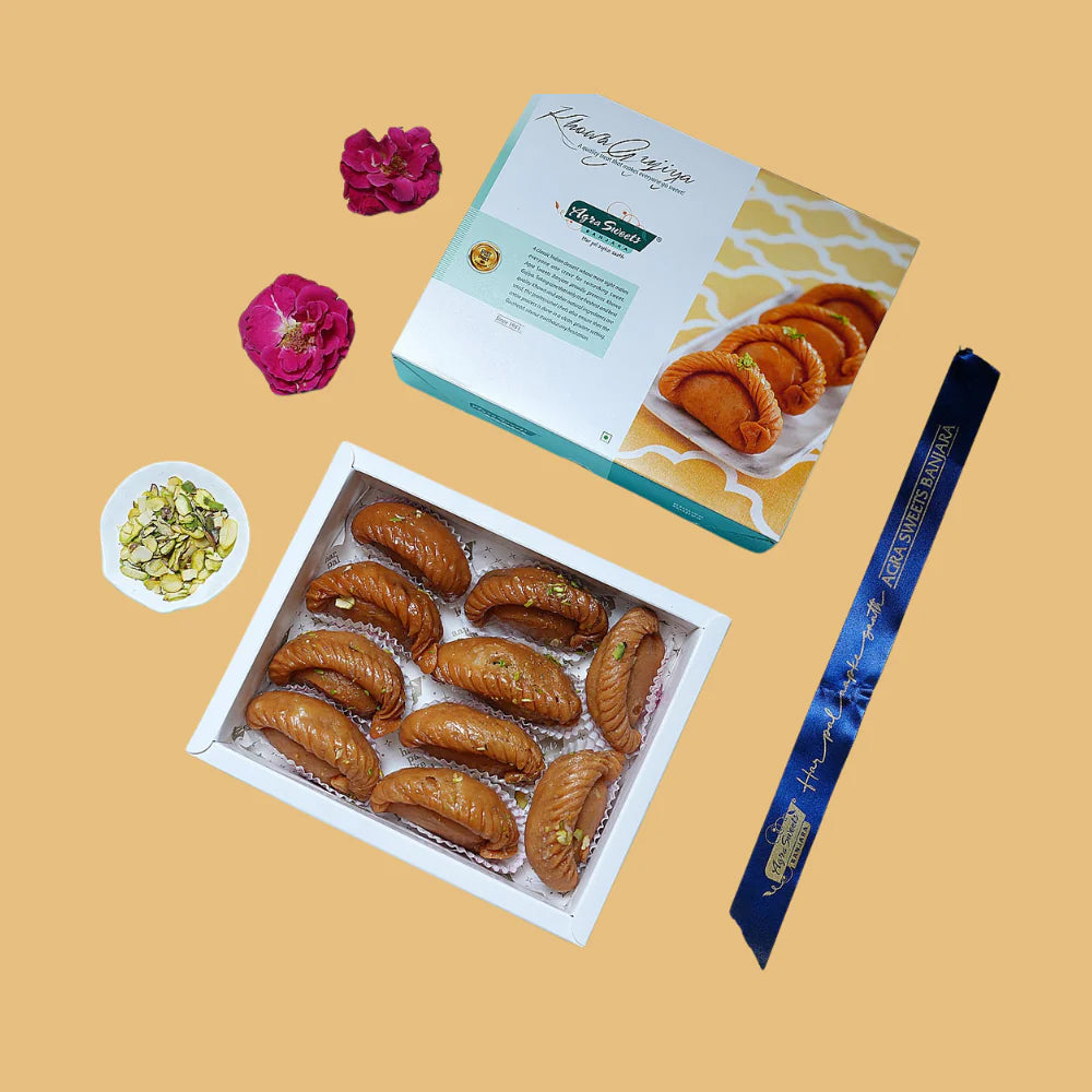 Agra Sweets Khova Gunjiya - PUSHMYCART