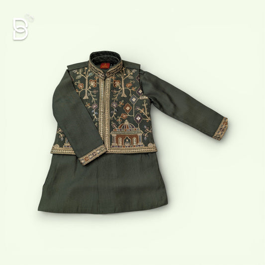 Bachpan kids wear Kurta Pyjamas Green